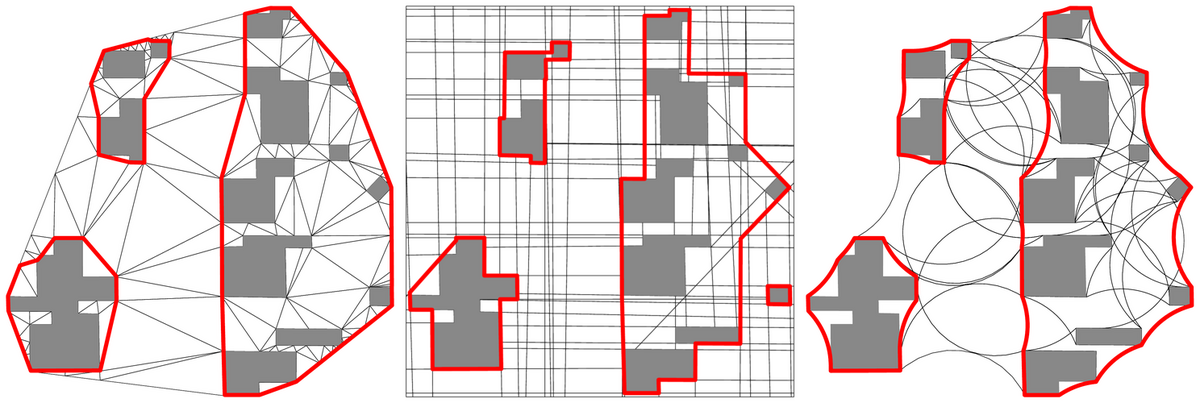 Bicriteria aggregation of building footprints